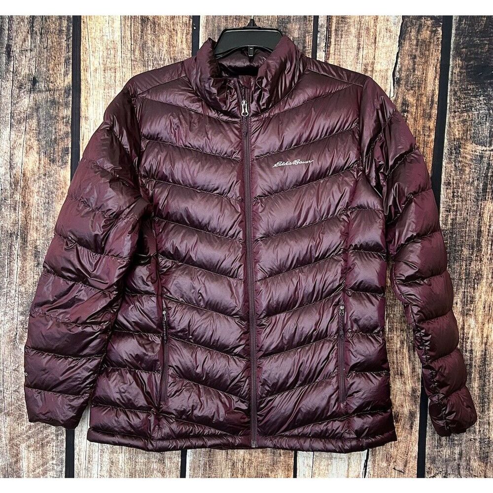 Eddie Bauer EB 650 Down Puffer Jacket Size XL Iridescent Plum
